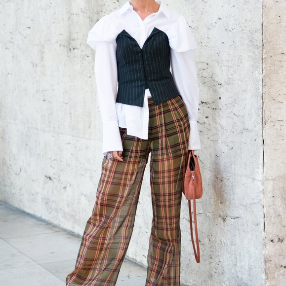 NWT Guess Jeans Stripe Overbust Corset, sz L - Picture 2 of 9